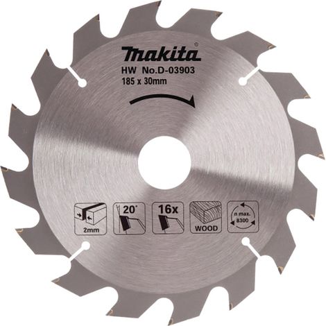 MAKITA D-03903 Circular saw blade 185mm x 30mm x 16T