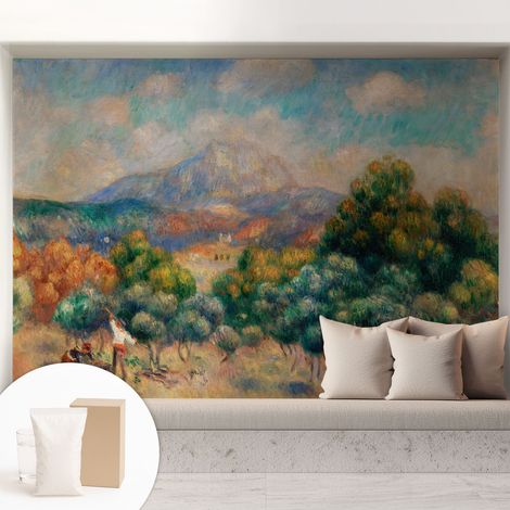Tapete Vliestapete mit Kleber - trendige Wanddeko - elegant Fototapete für Wohnzimmer - Schlafzimmer Berglandschaft 208x146 cm (1/5)