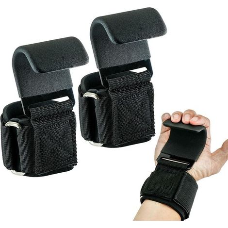 ONF3 - Gancio professionale - Sollevamento pesi - Protezione imbottita per i polsi - Rivestimento in gomma antiscivolo - Chiusura regolabile in velcro - Adatto... (1/5)