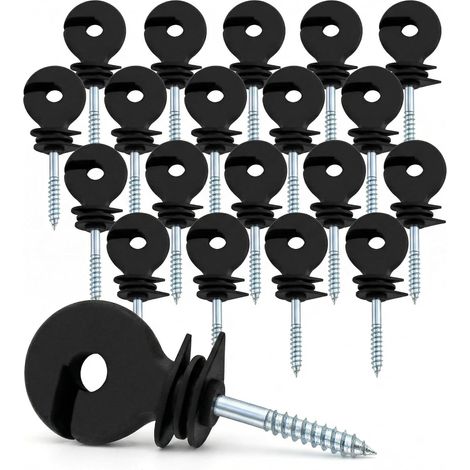 20 Pièces isolateurs annulaires , isolateur cloture electrique , pour cordes, fils et brins. (1/5)