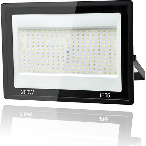 2 Pièces Projecteur LED Extérieur 300W, 1M Câble Blanc Froid 6500K Projecteur LED, Spot led Extérieur IP66 Étanche, pour Jardins, Terrasses, Cours, Balcons, Parcs, Garages, Usines, Carré