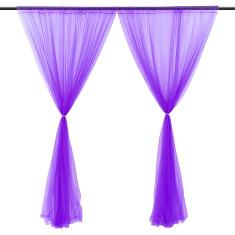 Rideau Chinlon Semi-Transparent 5x10ft pour Chambre, Salon et Mariage - Moderne et Léger (1/5)