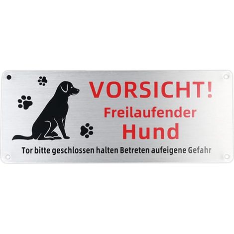 Panneau d'Avertissement Intimidant Chien et Caméra de Surveillance, Signalétique pour Propriété Privée et Sécurité Domestique avec Design Résistant aux Intempéries (1/5)