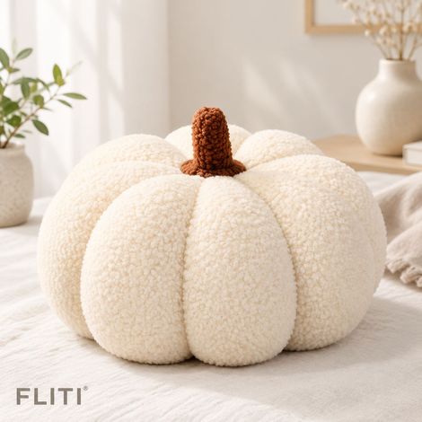 Coussin en Peluche Citrouille Ultra-Doux Décoratif Automne Halloween Thanksgiving Moelleux Canapé (1/5)