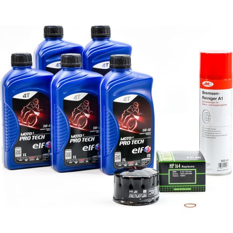 Kit Entretien Vidange pour BMW K 1600 GT de 2017 à 2022 - ELF MOTO 4 PRO TECH 5w40 5L