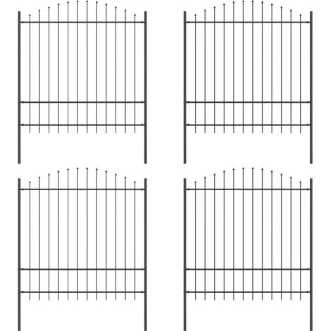 Maison Exclusive - Gartenzaun WOERDEN 4 stk. 170 x 215 cm Grau (1/5)