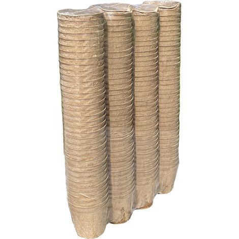 144 x 5cm Eco Round Fibre Biodegradable and Compostable Plant Pots (1/5)