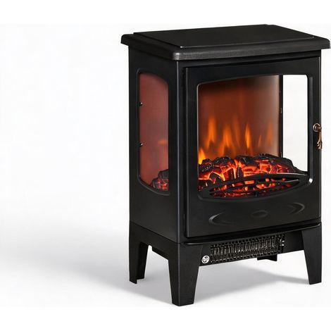 Cheminée électrique nero en acciaio ABS 39 x 26 x 54,8 cm (1/5)