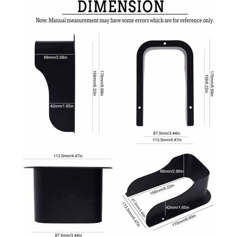 Housse de pluie pour carillon de porte extérieure, housse de pluie, acier inoxydable durable, convient aux prises de courant extérieures, anneau de sonnette, technologie sans fil extérieure (1/4)
