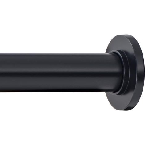 Tringle à rideau de tension – Tringle à ressort pour petites fenêtres ou douche, 40,6 à 61 cm, noir (1/5)