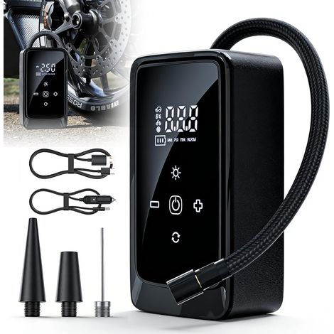 Pompe à Balles Électrique, 3900mAh Gonfleur Pneus Voiture Compresseur Air, 80 55 145mm Pompe a Velo Electrique, Gonfleur Pneus Voiture sans Fil pour Voiture Moto Vélo et Ballons (1/5)