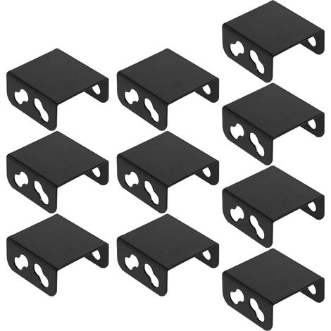 Support de Montage pour Ventilateur D'ordinateur de Bruit et Ambiance Estivale Noir 10pcs Fixation Double Ventilateur en Fer pour Gamers et Bricolage (1/5)