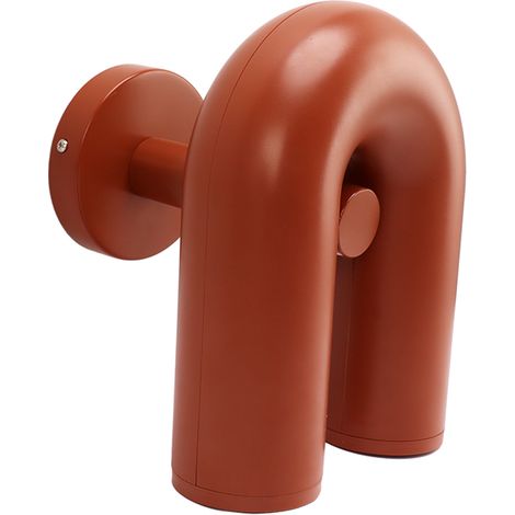 Applique murale en fer ABS en forme de U, style nordique moderne, lumière chaude, décorative, lanterne murale en forme de U pour couloir d'hôtel, 85 à 265 V, orange