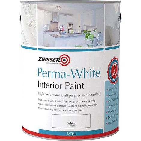 Zinsser ZN7050001C1 Perma-White® Interior Paint Satin 2.5 litre ZINPWIS25L