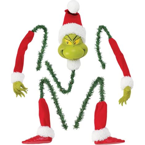 Ensemble cadeau de décorations de Noël à suspendre pour sapin avec le Grinch (5 pièces) (1/2)