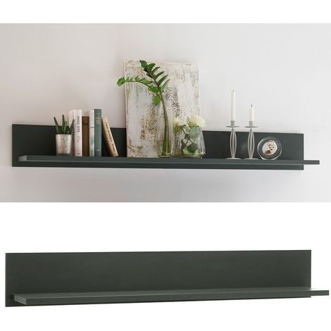 Landhaus Wandboard Wandregal ATHEN-61 in edlem englisch-grün -  B/H/T: 160/20/20 cm (1/5)