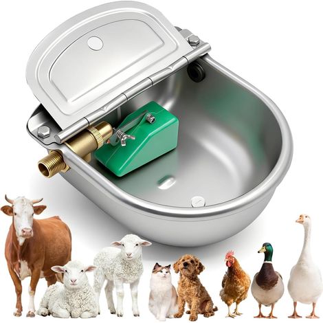 Acier Inoxydable Abreuvoir Automatique,Gamelle d'eau Bovin,Abreuvoir pour Bovins,Abreuvoirs INOX Abreuvoir Flotteur,Abreuvoir Automatique Mouton (1/5)
