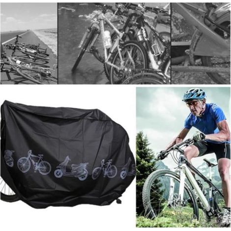 Housse de Protection pour Vélo - Noir - Imperméable - Résistant aux UV - Dimensions 200x110 cm (1/4)