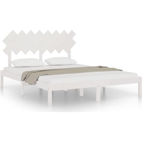 Maison Exclusive - Giroletto Bianco 160x200 cm in Legno Massello (1/5)