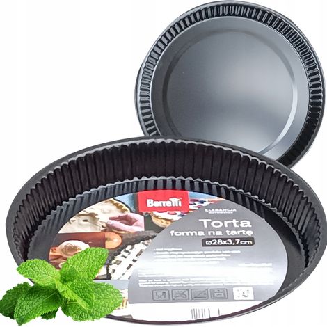 MOULE À TARTE moule à gâteau rond ø28x3,7cm ANTIADHÉSIF CLASSIQUE BERRETTI (1/5)