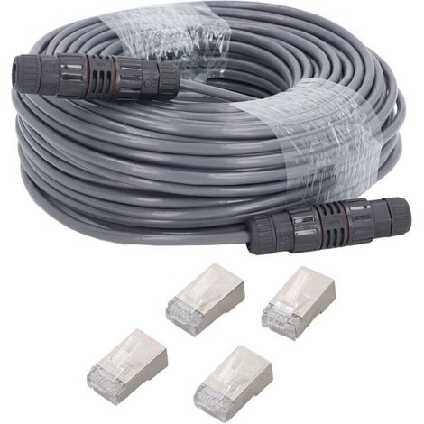 Câble Starlink D'extension de 150 Pieds à 225 Pieds, Remplacement avec Bornes Ethernet pour Kit Internet par Satellite Starlink V2, étanche IP68 (1/5)