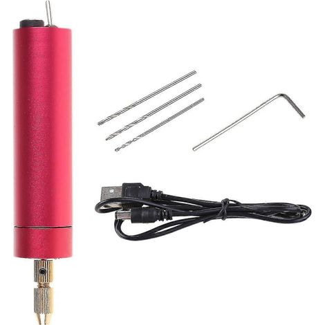 Perceuse électrique portable en aluminium avec foret à résine et outil de poinçonnage (1/5)