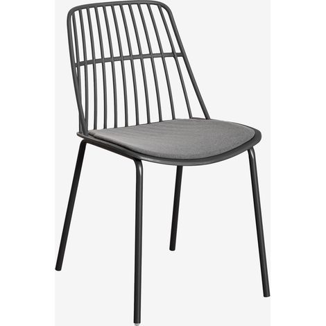 SKLUM 2er-Pack Maeba Gartenstühle Grau Graphit                                  