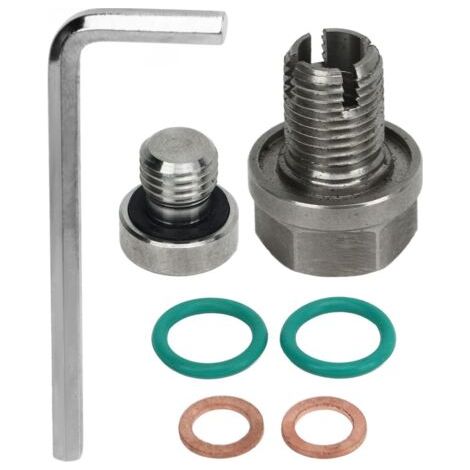 Bouchon de Vidange d'Huile M12, Kit de Réparation de Filetage Autotaraudant en Acier Inoxydable, avec Clé Hexagonale (1/5)