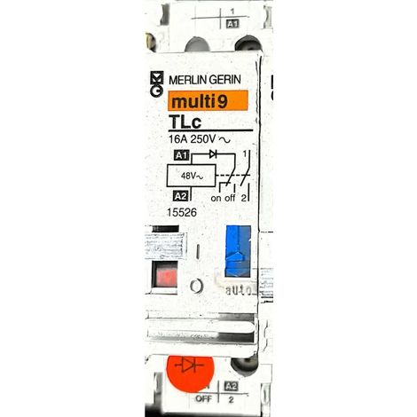 Contacteur 1P 15526 16AX – Bobine 48V 250V – Pour tableau électrique – Intensité 16A – Tension 48V/250V