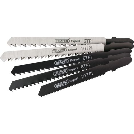 Draper 81734 Expert Assorted Jigsaw Blade Set (5 Pieces) for Wood and Plastic