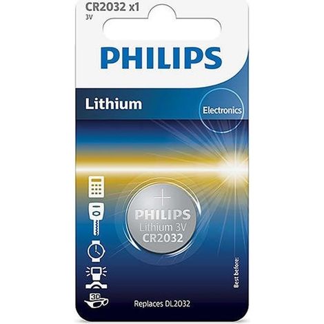 Pile bouton philips cr2032/ 3v