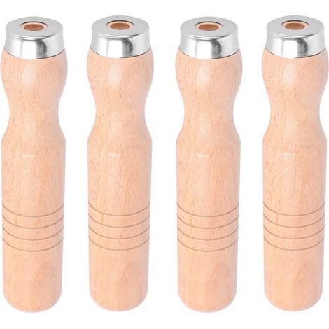 Poignées Faciles de 4pcs Ergonomiques Limes Bois Colliers en Métalliques Installer Pratiques à pour Outils à Main comme Perceuses et Tournevis (1/5)