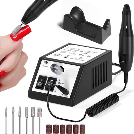 Professionelle elektrische Nagelfeile und Poliermaschine, geeignet für Acrylnägel, Maniküre, Pediküre und Nagelkunst. (1/5)