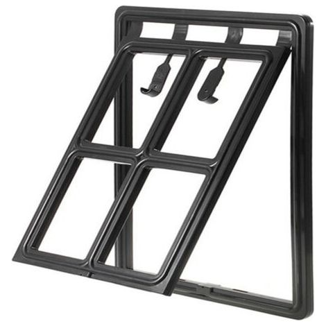 Chatière pour chiens et chats – Porte moustiquaire 35 cm x 45 cm – Installation facile – Convient à toutes les portes et fenêtres (1/5)
