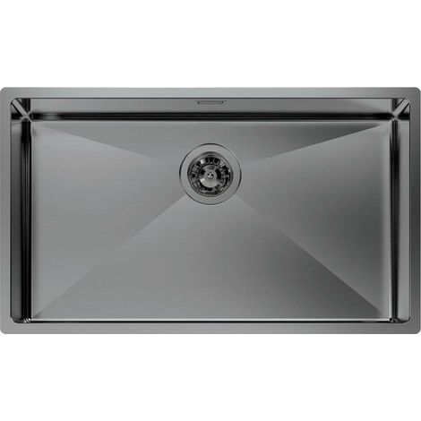 Foster Quadra R12 Lavello Incasso Acciaio Inox Gun Metal Fume'