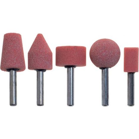 Serie mole abrasive pg 5 pezzi - gambo diametro 6 mm