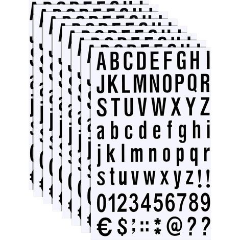 8 Sheets Vinyl Number Stickers Letterbox Sticker Kit (1/5)