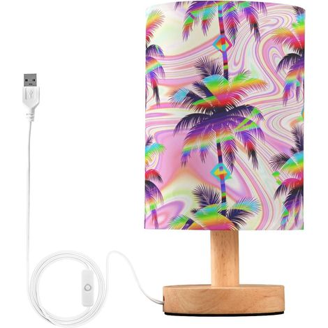 Lampe de table décorative colorée en forme palmier tropical pour (1/5)