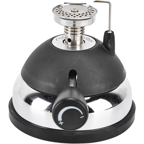 Brûleur de camping portable pour café en plein air, réchaud à gaz mini sans gaz combustible inclus, idéal pour randonnée et voyage. (1/5)