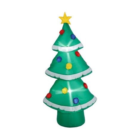 Luca Lighting Weihnachtsbaum aufblasbar grün mit LED Dekofigur