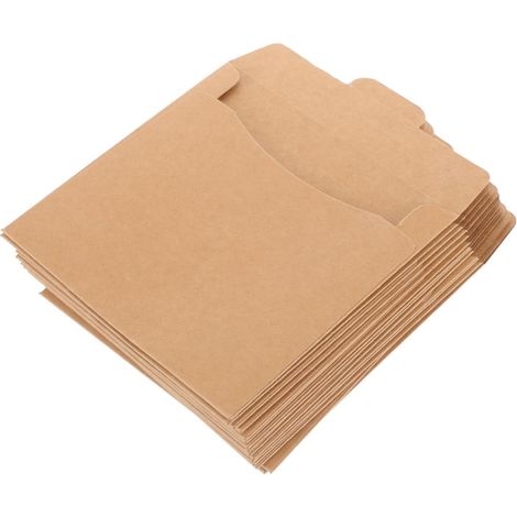 Pochettes Kraft pour Rangement de CD et DVD, Lot de 50, Protection Contre Les Rayures, Usage Scolaire ou Domestique (1/5)
