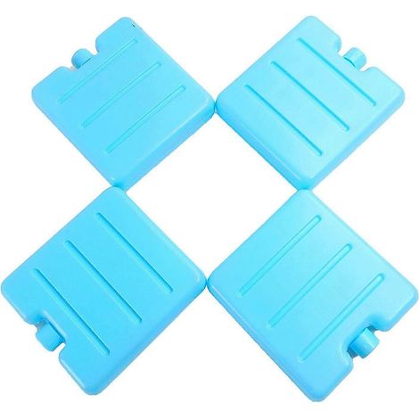 Glaçons (paquet de 4) pour boîte à lunch, bloc réfrigérant, bloc réfrigérant longue durée, sac de congélation ultra-mince et réutilisable, bloc réfrigérant (bleu-vert) (1/2)