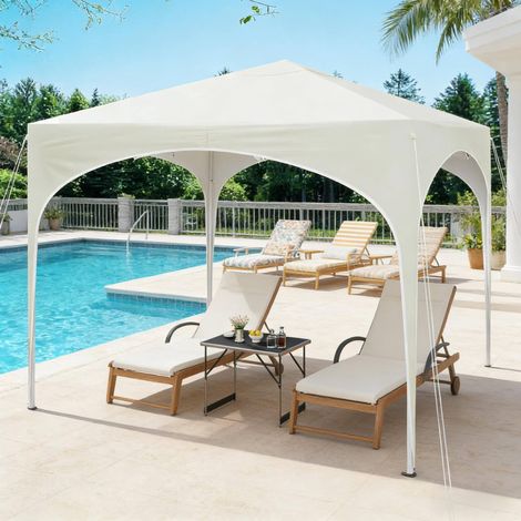 gazebo pieghevole 3x3 m regolabile impermeabile beige HAVRYA (1/5)