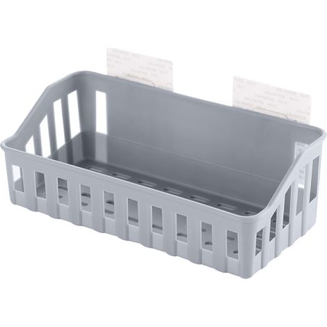 Étagère de douche adhésive pour salle de bain, support mural, beige (1/5)