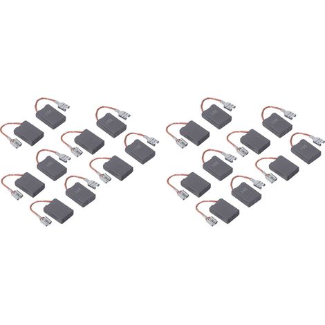 Lot de 20 charbons moteur cuivre 16x6x22mm pour perceuse meuleuse décapeur sèche-cheveux toupie rechange outillage électroportatif (1/5)