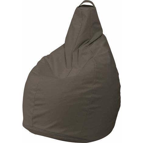 Dmora - Puf Abdog, Sillón multiusos, Puf, Puf reposapiés, Made in Italy, 90x90 h120 cm, Beige (1/3)