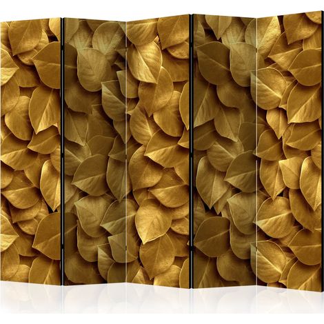 Paravento - Golden Leaves II [Room Dividers] - 225x172 (1/4)