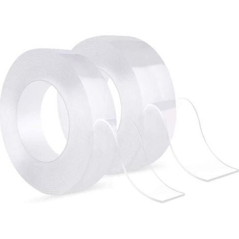 Rolls of Transparent Waterproof Self-Adhesive Sealing Tape – Mold Resistant Sealing Strip – For Kitchen, Bathroom, Toilet and Wall Corners (3 cm x 5 m + 5 cm x 5 m) (1/5)