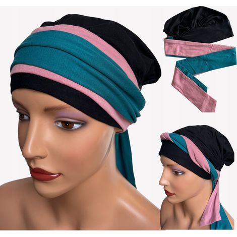 Lara Damen-Turban in drei Farben, glattes Kopftuch aus Bambus, angenehm auf der Haut (1/5)