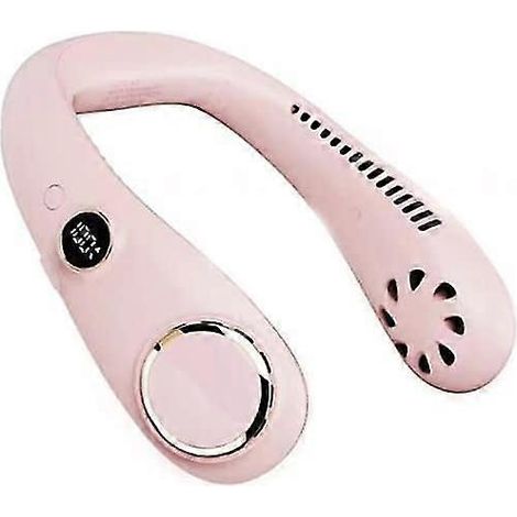 Ventilateur de cou portable mini USB silencieux mains libres sans pales, petit ventilateur de cou à flux d'air à 360° (1/2)